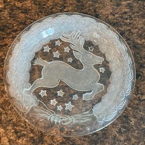 Reindeer glass dish